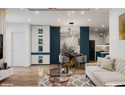 Công trình chung cư phong cách Color Block anh chị Thắng Hoài